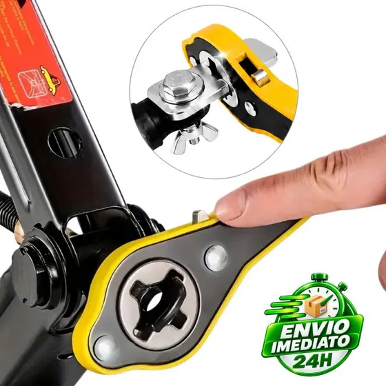 Chave Catraca para Macaco Sanfona de Carro Universal Automotiva Portátil