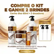 KIT KARBEELLII COM BRINDE - CRONOGRAMA CAPILAR COMPLETO   Brilho + Hidratação + Reconstrução