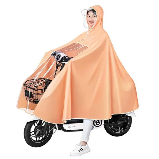 Capa de chuva e poncho para scooter elétrico, capa de chuva longa para corpo inteiro para bicicletas de uma pessoa, capa
