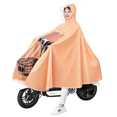 Capa de chuva e poncho para scooter elétrico, capa de chuva longa para corpo inteiro para bicicletas de uma pessoa, capa