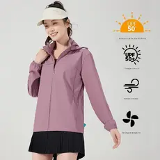 Roupa de proteção solar respirável de seda gelada para casais, para atividades ao ar livre, com proteção UV UPF50+, jaqu