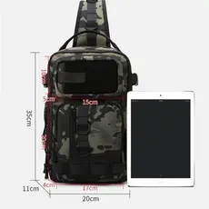 Mochila Tática para Esportes ao Ar Livre, Essencial para Armazenamento de Iscas de Pesca, Impermeável e Durável com Múlt