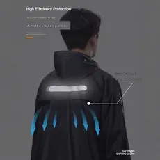 Conjunto de capa de chuva e calça impermeável, capa de chuva masculina para ciclismo em peças separadas, dupla camada im