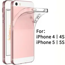Capa Macia De Silicone Ultrafina Para iPhone 4 4S 5 5S Transparente Shell Slim Clear Cover TPU Case