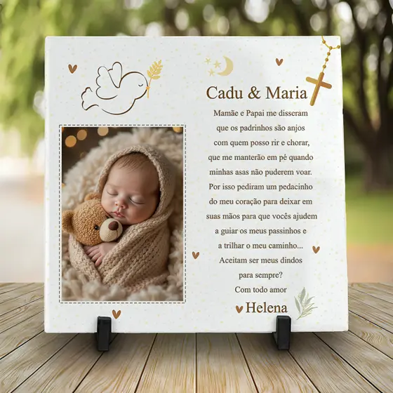 Convite para dindos e dindas padrinhos e madrinhas personalizado convite dindos Bebê Convite dinda Bebê