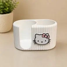 Organizador Temático Hello Kitty ou Snoopy Algodão e Cotonetes