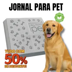 Jornal Papel Pet Limpo 1KG. 2KG, 3KG, 4KG, 5KG, Tapete Pet Biodegradável FOLHAS GRANDES 64 ×58