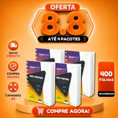 Caderno inteligente Kit com 100/200/300/400 folhas Refil tamanho A4 Grande 11 Discos Pautado
