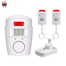 Kit Alarme Residencial Sem Fio Sensor De Presença + 2 Controles + 1 Suporte De Fixação