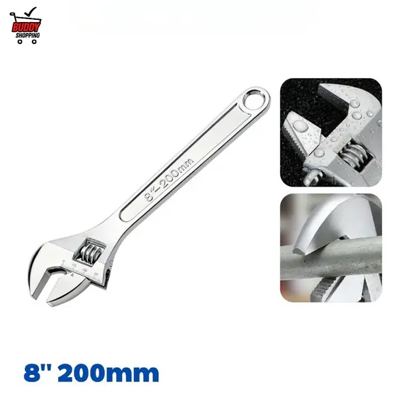 Chave Inglesa Ajustável Profissional em Aço 8 / 10 / 12 Polegadas Universal Luatek