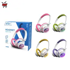 Headset Sem Fio Infantil Bluetooth 6.0 LED RGB Fone Ouvido Crianças 18h USB-C Haste Metal Aitek AHS -F6001