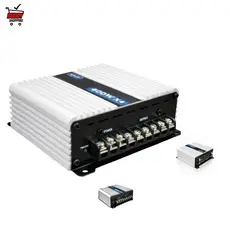 Módulo Amplificador Som Automotivo Knup 400W RMS Classe D Alumínio Prata 153x124mm 4 Canais