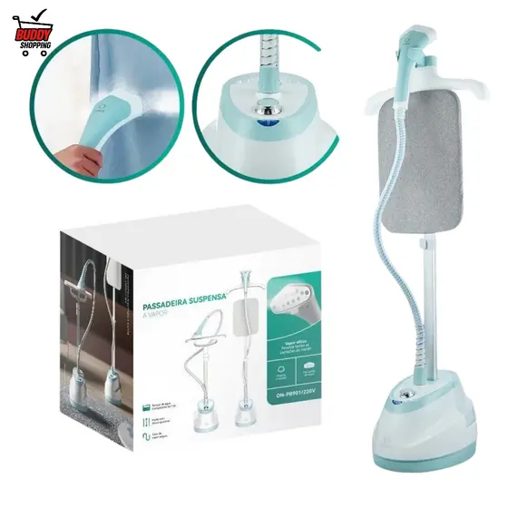 Passadeira a Vapor Roupas Vertical 1.6L 10 Modos ON-PR901 Azul e Branco 110V/220V