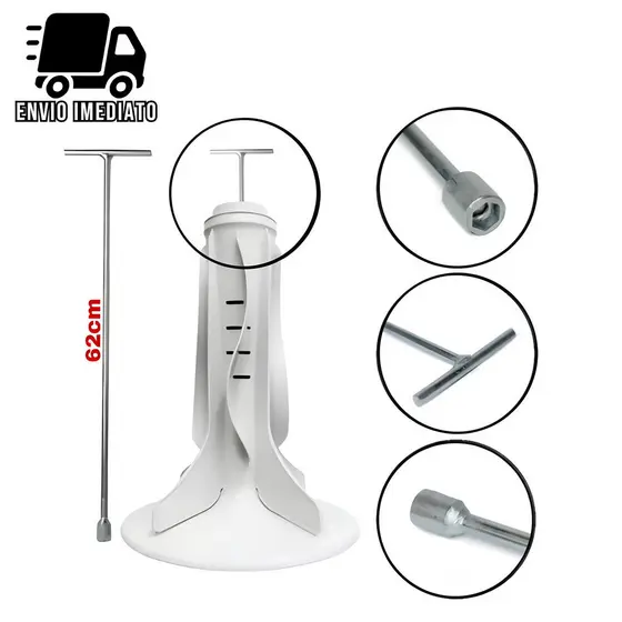 Chave T para Maquina de Lavar 10mm Longa 62cm  Agitador Brastemp Electrolux