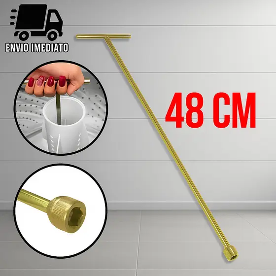 Chave T 10mm Longa para Agitador e Maquina de Lavar