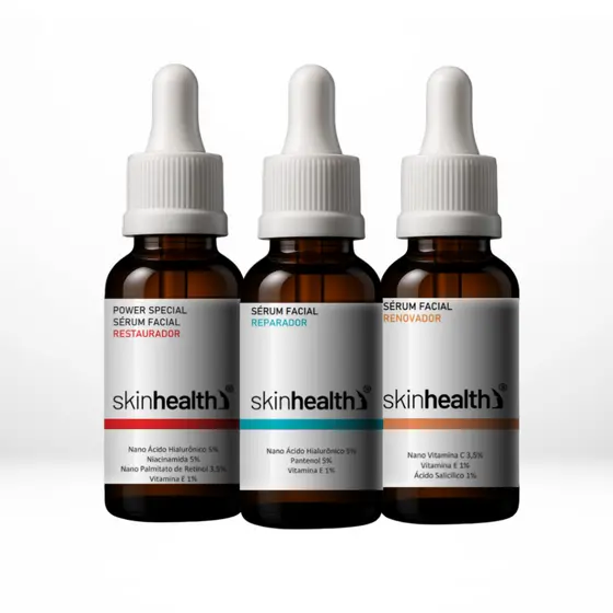 Sérum Facial - Skincare de Confiança - Testes comprovados - Escolha o melhor sérum Skinhealth 30ml