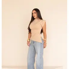 Blusa Regata Feminina Asimetrica Confortavel Tecido Neo prene Tamanho P M G