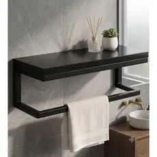 Toalheiro Prateleira Toalha Rosto Resistente Elegante Multiuso