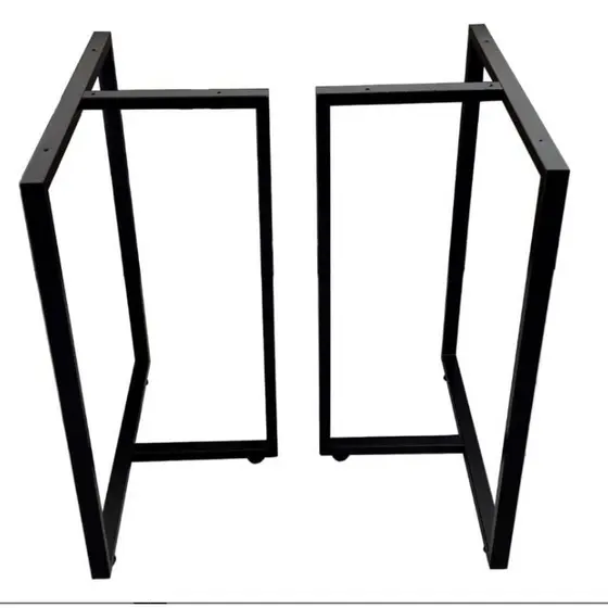 Pé de Mesa Estilo Industrial Moderna Modelo T 75 x 60 - 2Peças