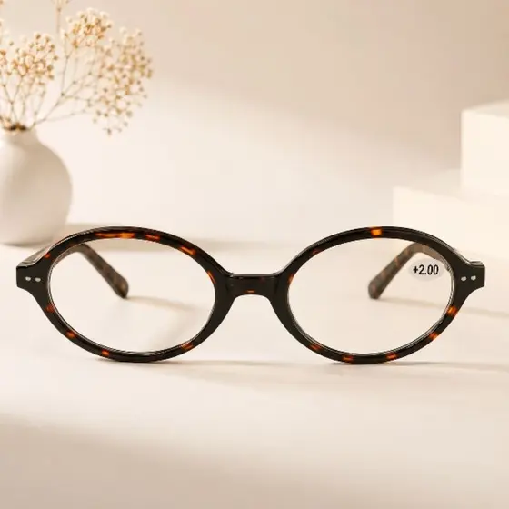 Oculos Grau Leitura Armaçao Oval Tartaruga Luxo Feminina