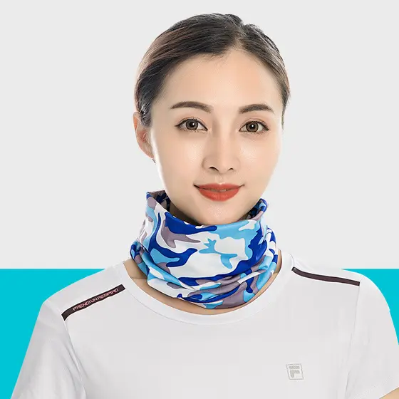 Máscara facial de seda gelada com proteção solar, toalha facial para ciclismo, lenço de pesca ao ar livre, lenço mágico,
