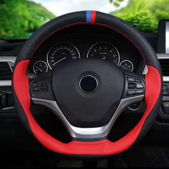 Capa de volante esportiva em couro ultra-fibra, venda por atacado do fabricante, universal para todas as estações, desig
