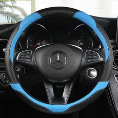 Capa de volante de carro com padrão de fibra de carbono HY2133 para atacado transfronteiriço, nova capa de volante com e
