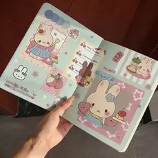 Bonito lichia Miffy coelho caderno de couro de alto valor estudante bloco de notas página colorida engrossado manual diá