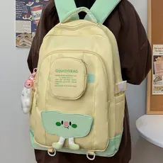 2023 mochila Casual grande capacidade estudante creme bonito faculdade mochila saco de viagem 7.1