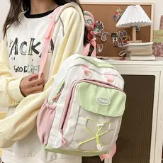 Nicho Design grande pequena mochila menina Retro japonês mochila de alto valor estudantes do ensino médio bonito mochila