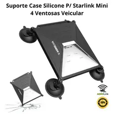 Suporte Case Silicone Para Starlink Mini 4 Ventosas Painel Veicular | AgroLink