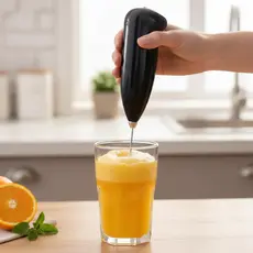 Misturador Mini Mixer Elétrico Batedor Inox Café Chá Bebidas Vitaminas Milk Shake Multiuso Universal