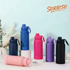 Garrafa Térmica Premium Aço Inoxidável SUS 304 Alça Dobrável - 1000ml/800ml/600ml/350ml NOVO