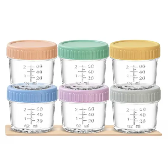 6x Potes Frascos Vidro Hermético Bebê Infantil Papinha 120ml