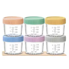 6x Potes Frascos Vidro Hermético Bebê Infantil Papinha 120ml