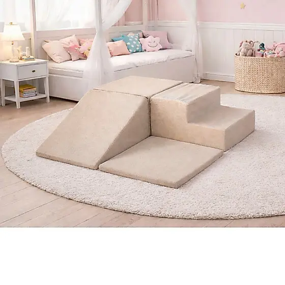 Playground Circuito Sensorial Para Quarto Sala Infantil 100% Espuma Boucle 4 Peças