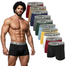 Kit 10 Cuecas Boxer Adulto Box Microfibra Com Forro 100% Algodão