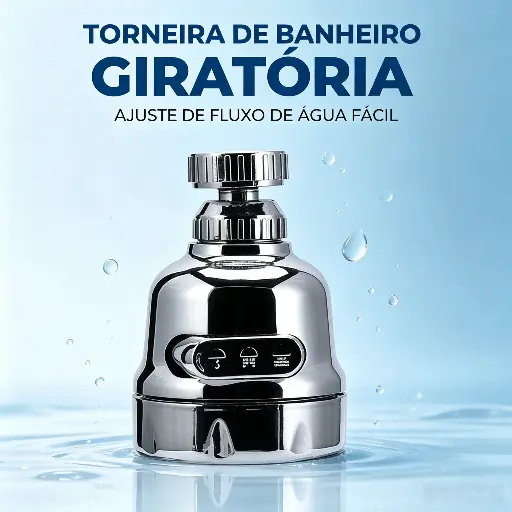 Bico Adaptador De Torneira Com 3 Jatos Reguláveis, Bico Torneira Giratória 360°Cozinha Su