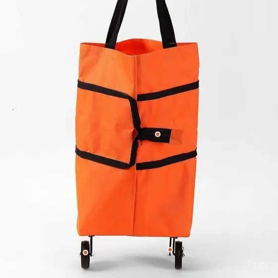1/2 Pcs Um Carrinho De Compras DobráVel De Grande Capacidade 2 Em 1 Que Pode Se Transformar Em Uma Bolsa, Perfeito Para