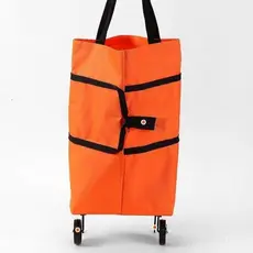 1/2 Pcs Um Carrinho De Compras DobráVel De Grande Capacidade 2 Em 1 Que Pode Se Transformar Em Uma Bolsa, Perfeito Para