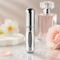 1/3/4 Pcs  Frasco Perfume Viagem Prata Brilhante Para Quem Exige Qualidade E Segurança Vedação Maxima Design Top