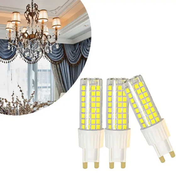 Lâmpada Led G9 Halopim Bipino 10w 110 220V Branco Quente Frio Lustre Pendentes 1 3 5UN SOUT2