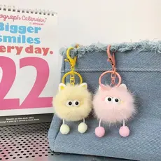 2 Flanela Dos Desenhos Animados Bola De Carvão Chaveiro Para Mulheres Elfo Pingente Bonito Boneca De Pelúcia Deco SOUT2