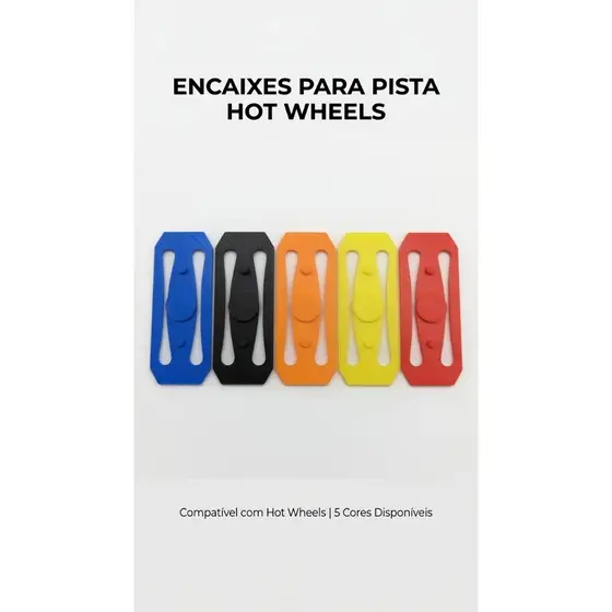 Kit Conectores Pista-kit c/ 5,10,20 e30-Compatível c/ Pista Hot Wheels - Várias Cores - Impressão 3D