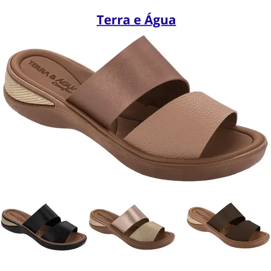 Tamanco Terra & Água Feminino Alivia Dor de  Esporão e Lombar Slide Original Confort 485509