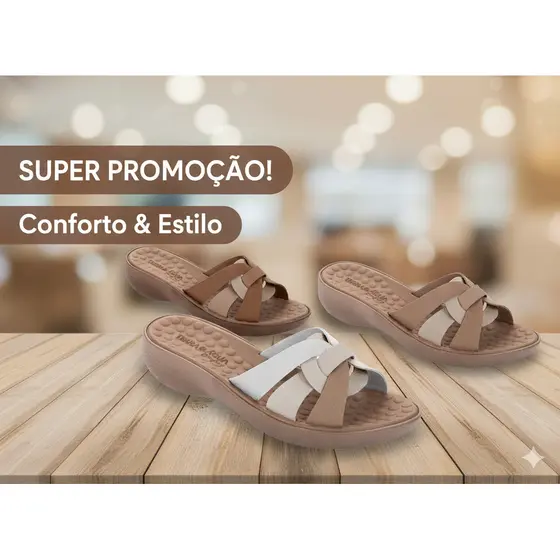 Tamanco Terra & Água Feminino Alivia Dor Esporão e Lombar Massageador Confort Original 471024