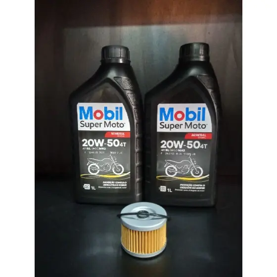 Kit troca de óleo (2 óleos+filtro) Mobil