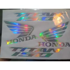 Faixa de tanque Titan 150 adesivo de moto holográfico