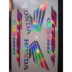 Faixa de tanque adesivos de moto holográfico Start 160 Rosa