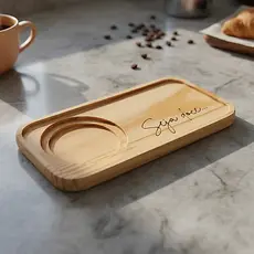 Pires de Madeira Seja Doce Pinus Retangular Porta Xícara Café Chá Artesanal Suporte Decoração
